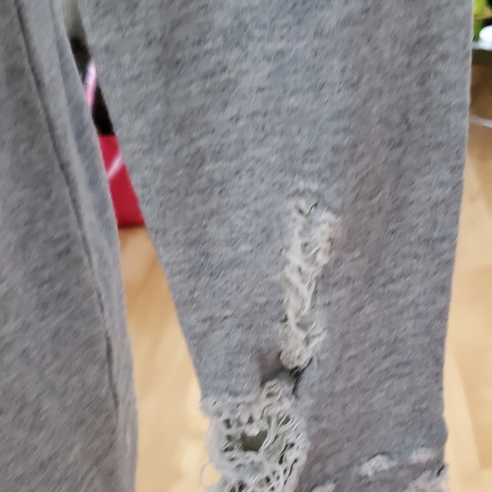MOTHER Grey Distressed Sweatshirt - Picture 9 of 16